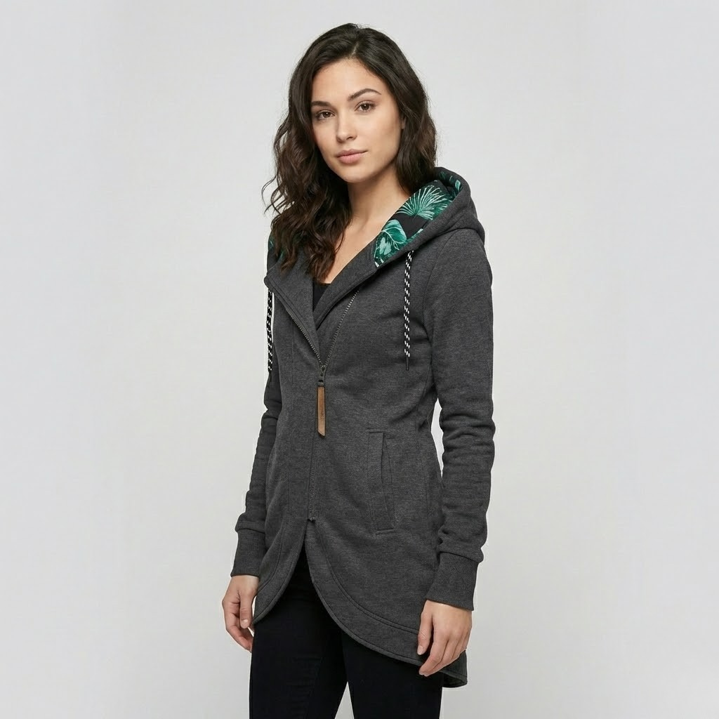 Parka feminina com capuz | Corte ajustado | Estilo casual urbano