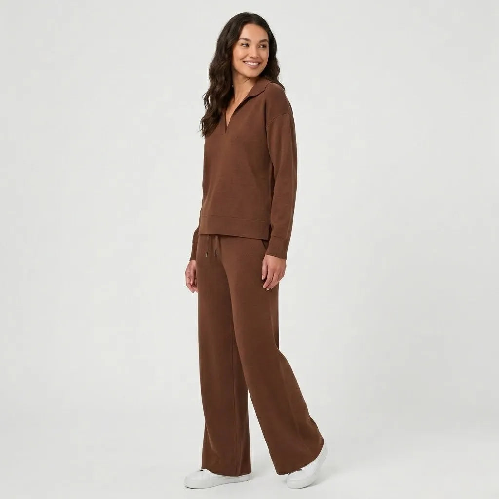 Conjunto lounge fluido em malha suave | Corte relaxado | Conforto elegante