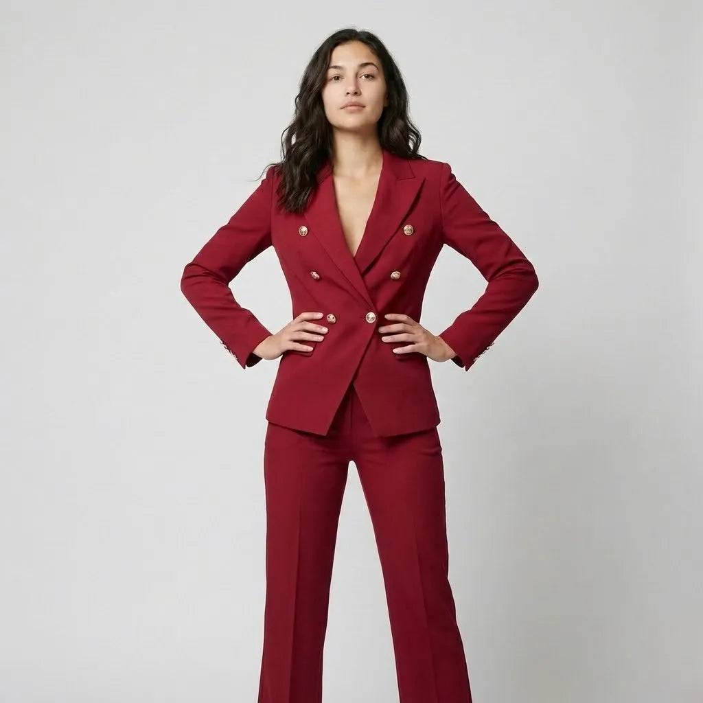 Fato Feminino Moderno com Blazer Ajustado para Impacto Elegante