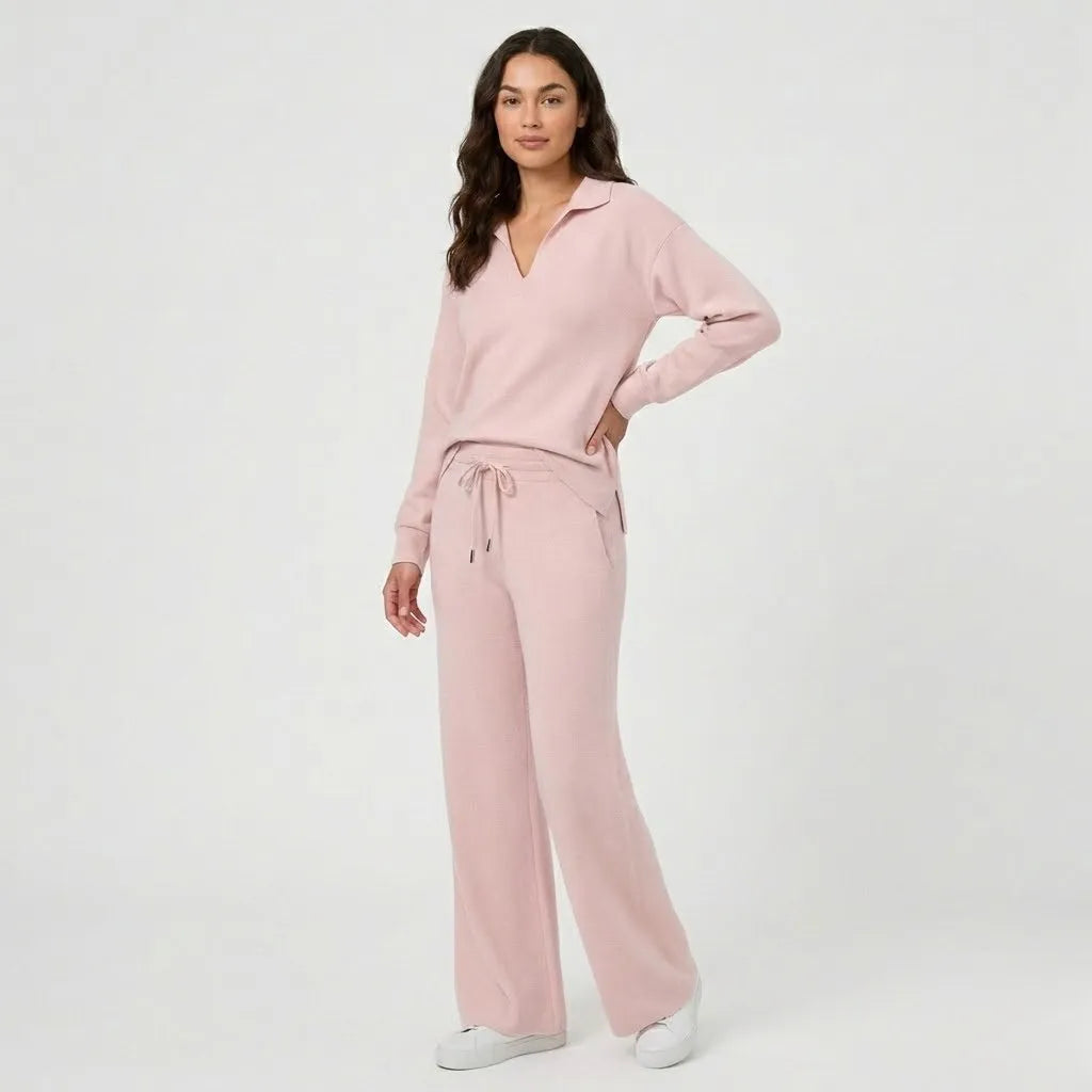 Conjunto lounge fluido em malha suave | Corte relaxado | Conforto elegante