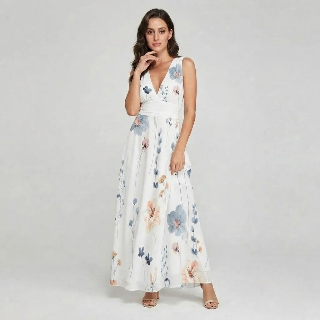 Vestido fluido em algodão leve | Corte acinturado | Elegância feminina com movimento